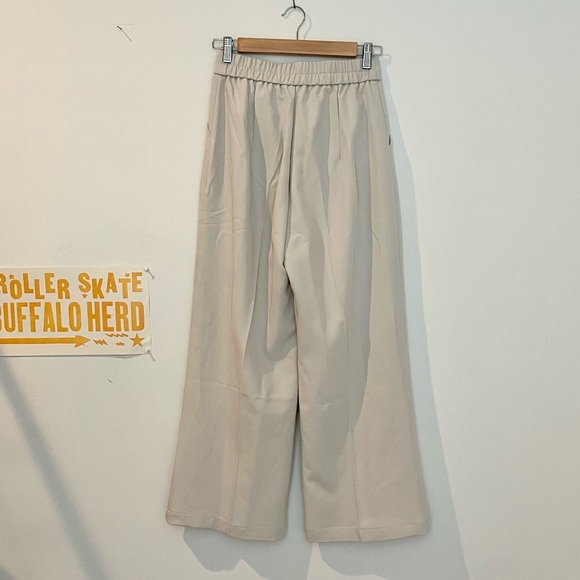 NWT Funyyzo Cream Neutral Wide Leg Dress Pants Trousers - Picture 9 of 15